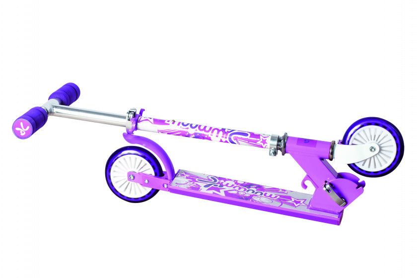 stuntstep Junior Voetrem Roze/Paars