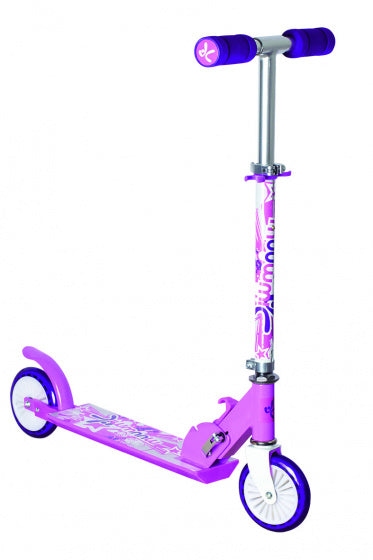 stuntstep Junior Voetrem Roze/Paars