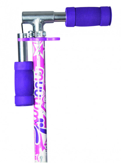 stuntstep Junior Voetrem Roze/Paars