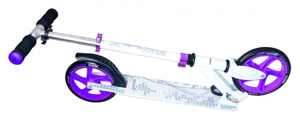 stuntstep Junior Voetrem Wit/Paars