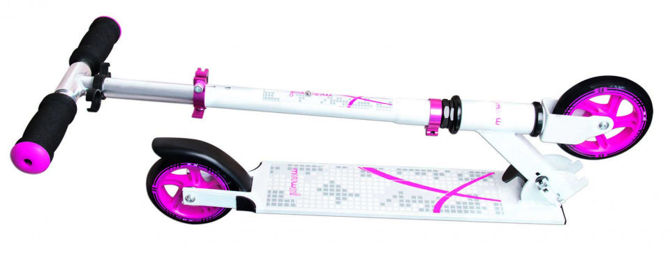 stuntstep Junior Voetrem Roze/Wit