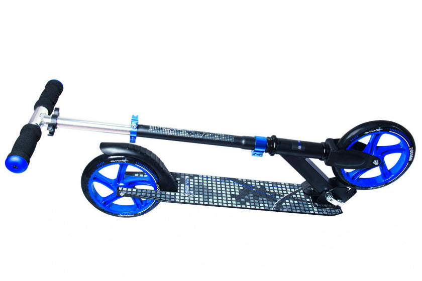 stuntstep Junior Voetrem Zwart/Blauw