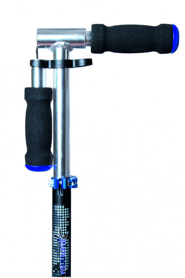 stuntstep Junior Voetrem Zwart/Blauw