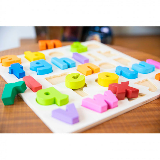 vormenpuzzel Alfabet junior hout 26 stukjes