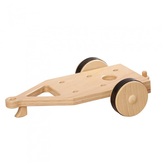 aanhanger zonder voertuig 24 cm blank hout