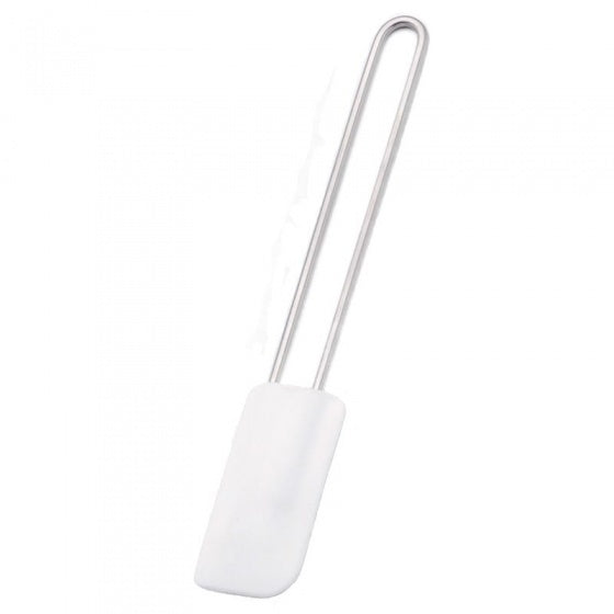 beslagspatel 18 x 4 cm wit/blank staal