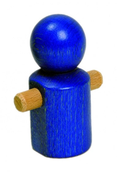 blauw mannetje 7 cm hout
