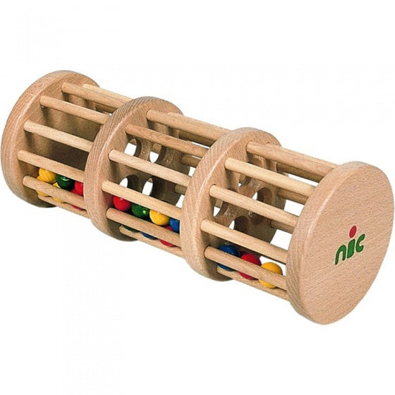 rammelende rol 27 cm blank hout