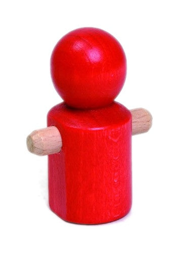 rood mannetje 7 cm hout