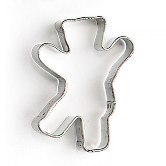 uitsteekvorm beertje 5 x 4 x 1 cm blank staal