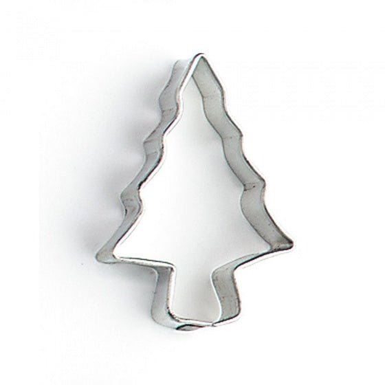 uitsteekvorm dennenboom 4 x 3 x 1 cm blank staal