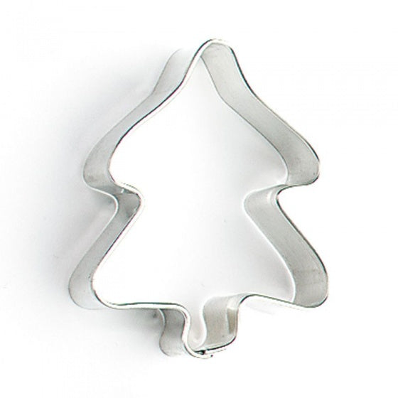 uitsteekvorm dennenboom 6 x 5 x 2 cm blank staal