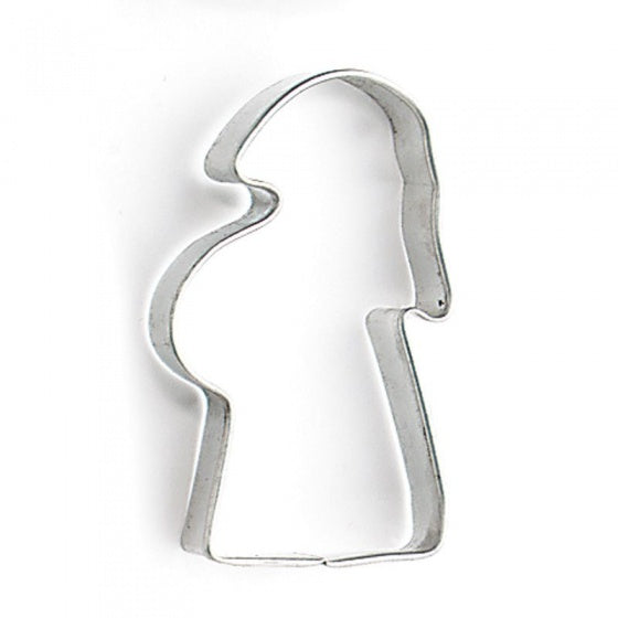 uitsteekvorm kerstman 6 x 3 x 1 cm blank staal