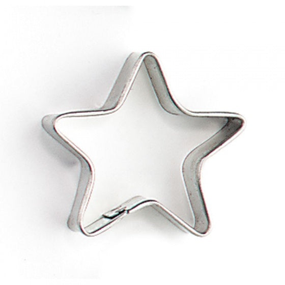 uitsteekvorm sterretje 3 x 3 x 1 cm blank staal
