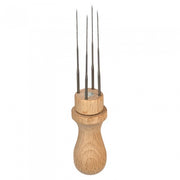 viltnaaldhouder voor 4 naalden 7 x 3 cm blank hout