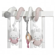 boxspiraal Pink Rib-serie pluche meisjes 24 cm roze