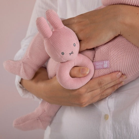 rammelaar Pink Rib-serie pluche meisjes 16 cm roze