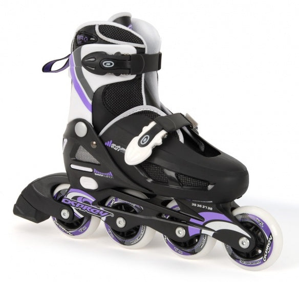 Inline Skates Meisjes Verstelbaar Zwart Maat 33-37
