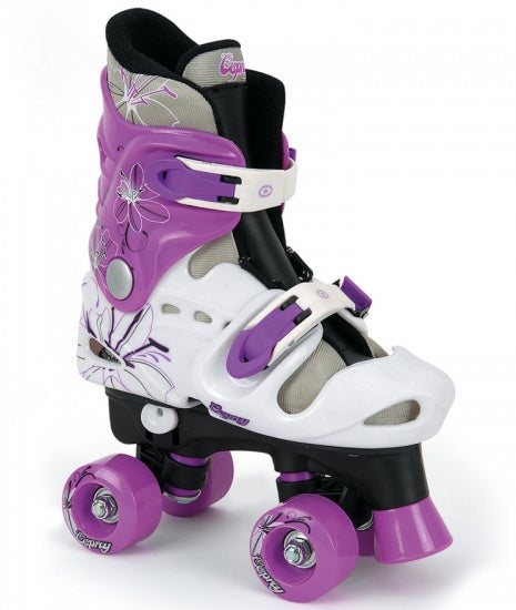 rolschaatsen verstelbaar meisjes wit/paars maat 36-38