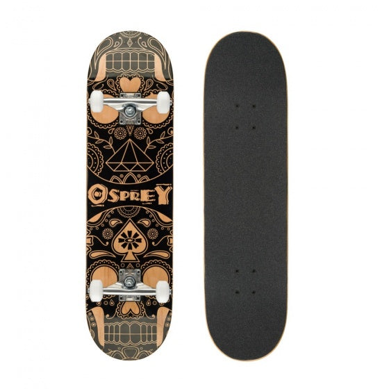 skateboard Candy Skull bruin 79 x 20 cm