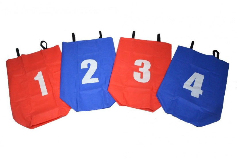 loopzakken 4 stuks rood/blauw 90 cm