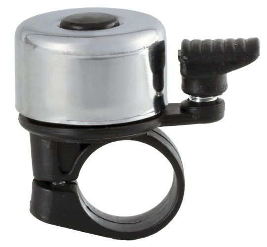 fietsbel mini 25 mm zilver