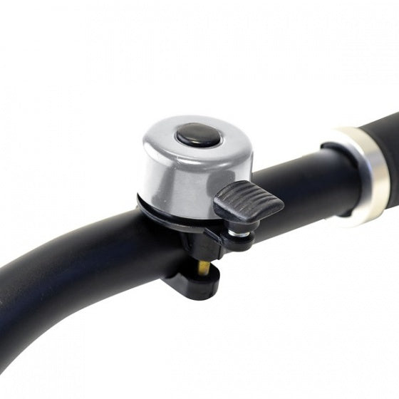 fietsbel mini 25 mm zilver