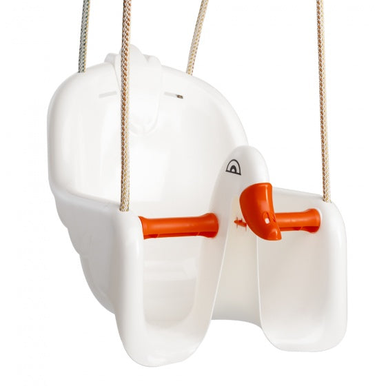 babyschommelzitje zwaan wit/oranje