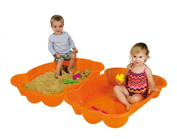 zandbak met deksel krab 96 x 68 cm oranje