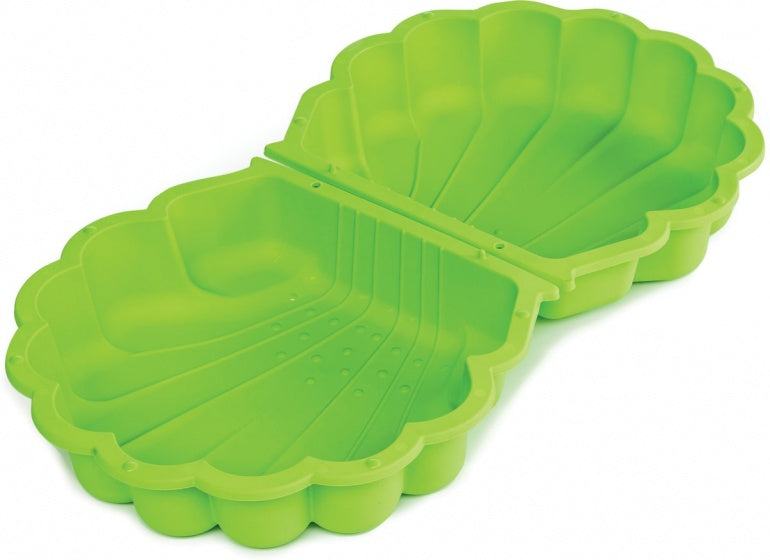 zandbak met deksel schelp 87 x 78 cm groen