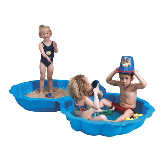 zandbak schelpen 102 x 88 cm blauw 2-delig