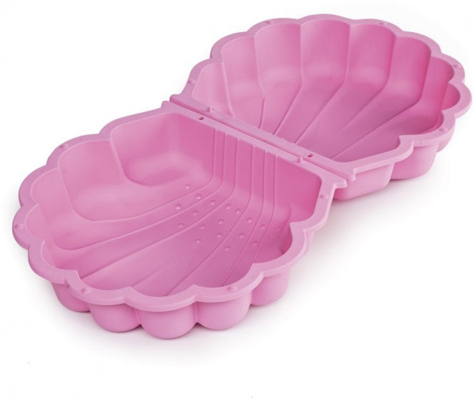 zandbak met deksel schelp 87 x 78 cm roze