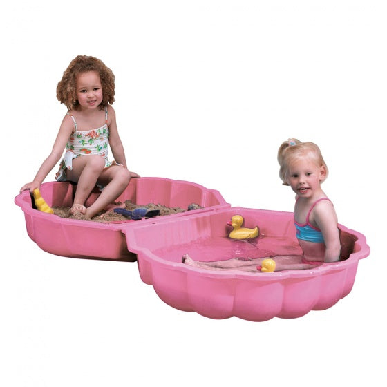 zandbak met deksel schelp 87 x 78 cm roze