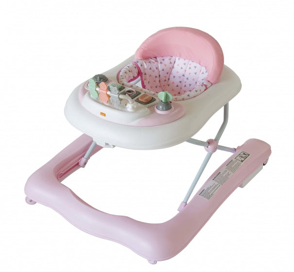 loopstoel met speeltablet 73 cm roze