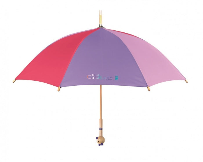 kinderparaplu berenhandvat rood/roze 75 cm
