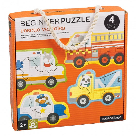 vormenpuzzel Reddingswagens junior karton 18 stukjes