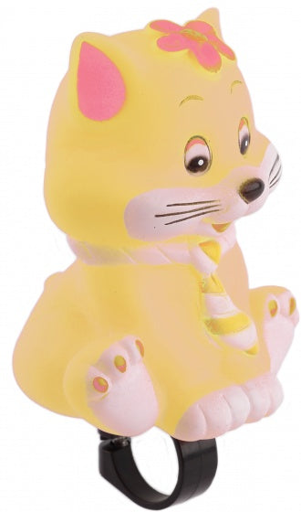 fietstoeter Poes geel 10 cm