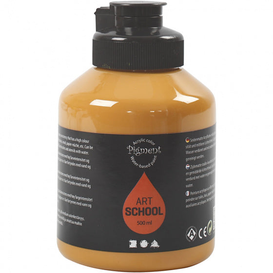 Acrylverf okergeel 500 ml
