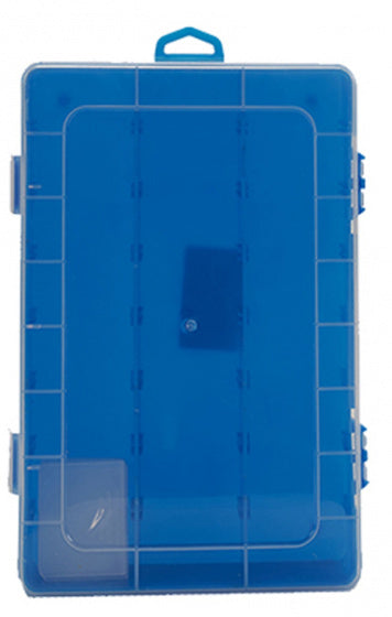 hobbygereedschapskoffer 21 x 12 x 3 cm blauw 5-vaks