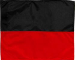 Cornervlag 30 mm 46 x 40 cm rood/zwart