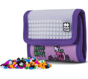 portemonnee met pixels Hello Kitty 13 cm paars