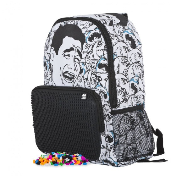 rugzak memes met siliconen paneel 14 liter wit