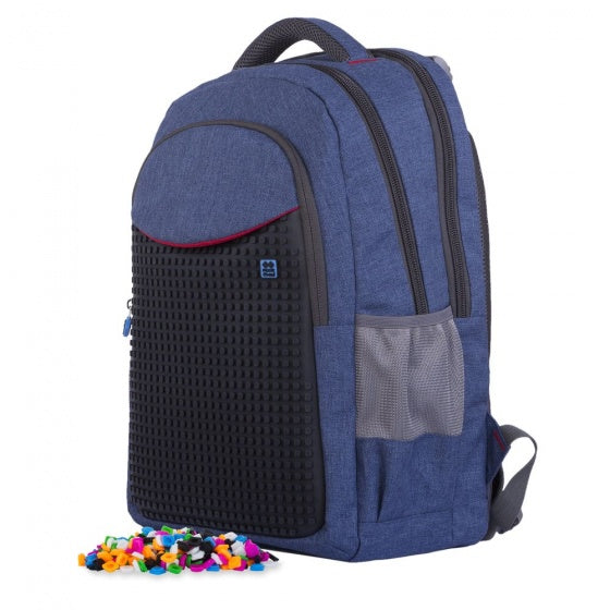 rugzak met siliconen paneel 32 liter navy