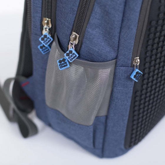 rugzak met siliconen paneel 32 liter navy