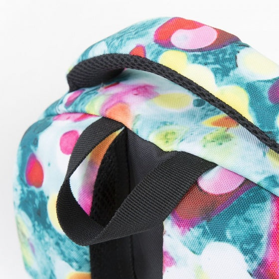 rugzak met siliconen paneel 32 liter roze/turquoise