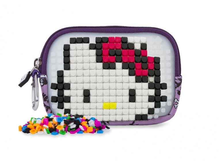 tasje met siliconenpaneel Hello Kitty 15 cm paars