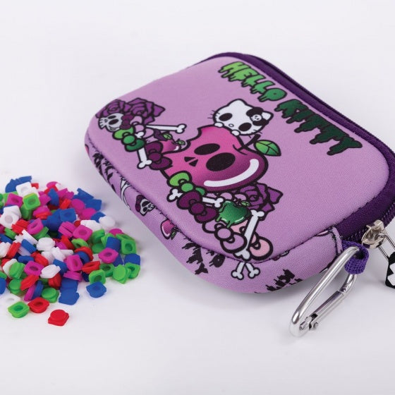 tasje met siliconenpaneel Hello Kitty 15 cm paars