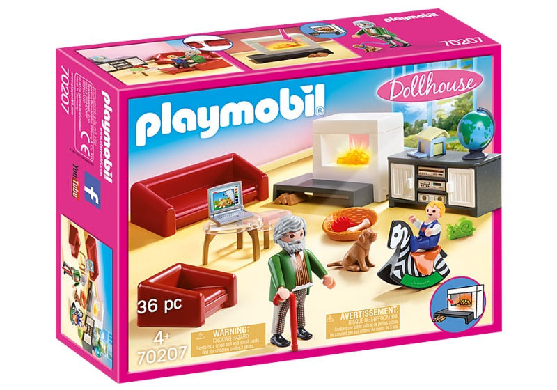 Dollhouse - Huiskamer met openhaard (70207)