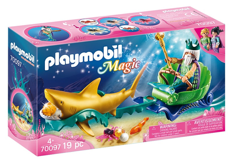 Magic - Koning der zeeën met haaienkoets (70097)