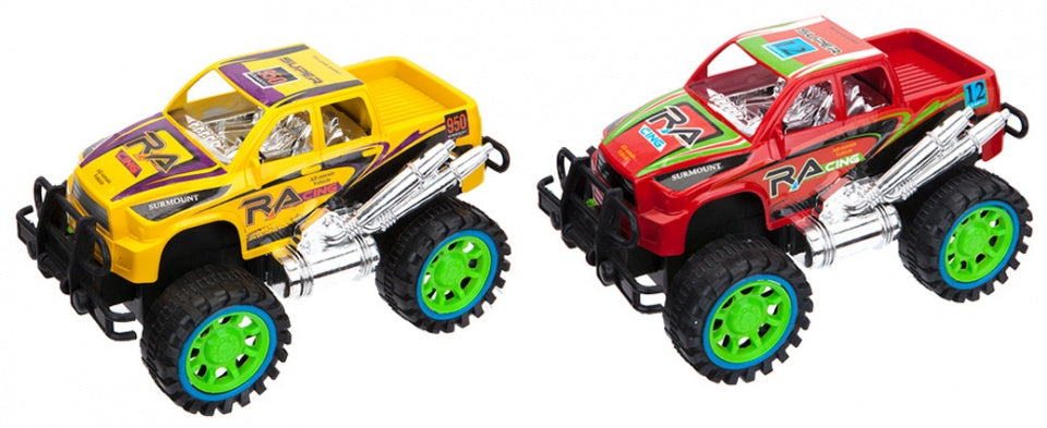 monstertrucks Inertia Power 20 cm geel/rood 2-delig